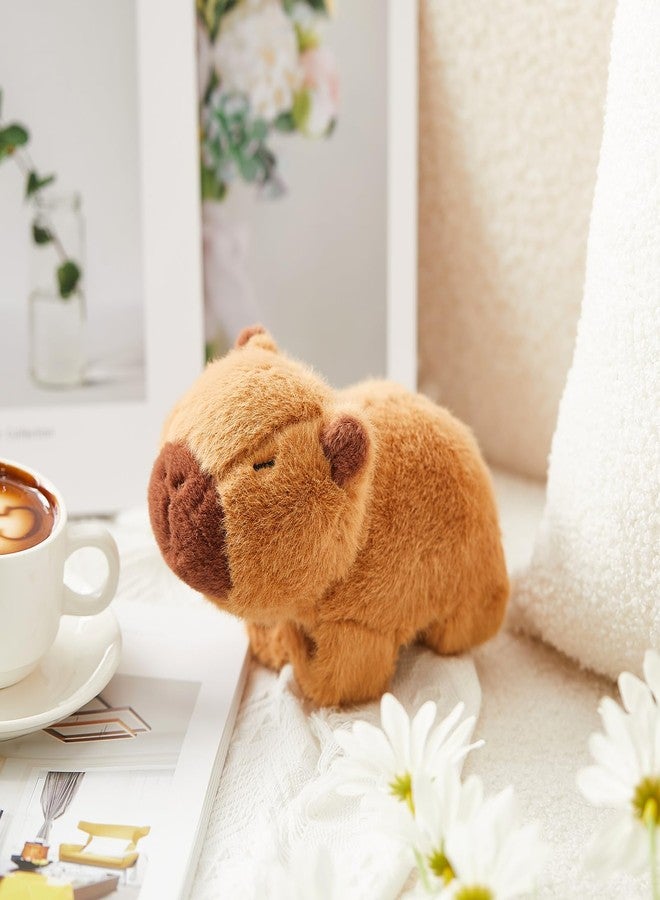 Simgoing 2 Pcs Capybara Slap Bracelets Plush Stuffed Animal Slap Bracelets 8.5'' Wrist Capybara Toy for Christmas Birthday Party Favor Supply Gift (Classic) - Image 5